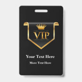 Klasse VIP-badge Bewerkbaar Budgetontwerp Badge (Achterkant)