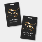 Klasse VIP-badge bewerkbare budgettemplates Badge (Voor- en achterkant)