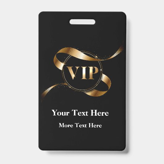 Klasse VIP-badge bewerkbare budgettemplates Badge (Voorzijde)