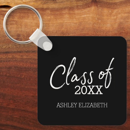 Klasse VOEG UW JAARSgraduatiepartij TOE Sleutelhanger (Voorkant)