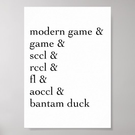 Klasse voor het tentoonstellen van krielkippen poster (Voorkant)