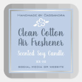 Klasse Zilver Grijs Blauw Product Verpakking Label (Voorkant)