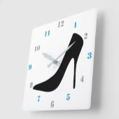 KLASSE ZWARTE HEELDEN MET NUMMERS VIERKANTE KLOK (Hoek)