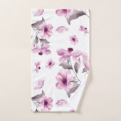 Klassehanddoekset met roze bloemen bad handdoek (Handdoek)