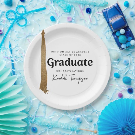 Klassejaar School Custom afstuderen Papieren Bordje (Feest)