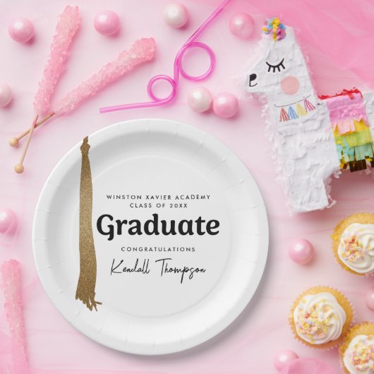 Klassejaar School Custom afstuderen Papieren Bordje (Feest)