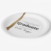 Klassejaar School Custom afstuderen Papieren Bordje (Gekanteld)