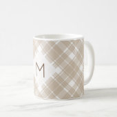 Klassement Tan Plaid Monogram Koffiemok (Voorkant rechts)