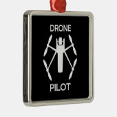 Klassen Drone Pilot Metalen Ornament (Rechts)