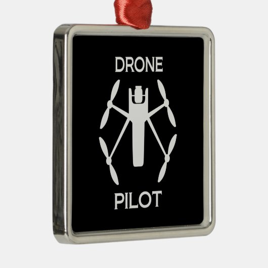 Klassen Drone Pilot Metalen Ornament (Rechts)