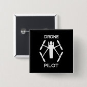 Klassen Drone Pilot Vierkante Button 5,1 Cm (Voorkant /achterkant)
