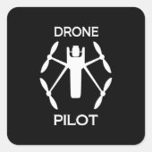 Klassen Drone Pilot Vierkante Sticker (Voorkant)