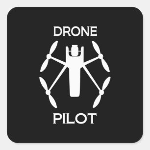 Klassen Drone Pilot Vierkante Sticker