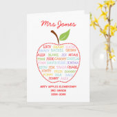 klassenamen leraar dank je appelwoord kunst kaart (Gele Bloem)