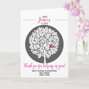 klassenamen leraar regenboog bedankt vogelboom kaart