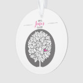 klassenamen leraar regenboog bedankt vogelboom ornament (voorkant)