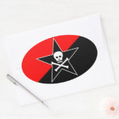 klassenoorlog anarchistische ovale sticker (Envelop)