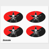 klassenoorlog anarchistische ovale sticker (Vel)