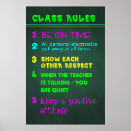Klassenregels Poster