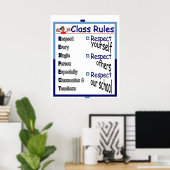 Klassenregels: respect poster (Thuiskantoor)