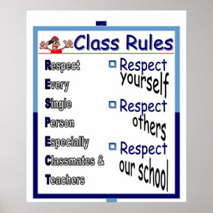 Klassenregels: respect poster