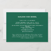 klassenreünie | Klasse van 20XX Elk jaar High Scho Kaart (Achterkant)