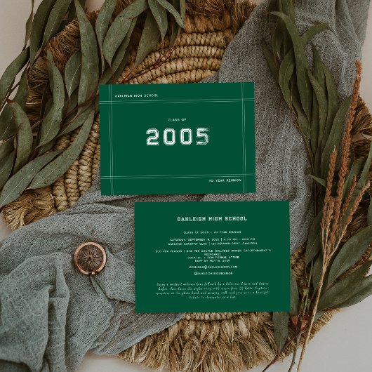 klassenreünie | Klasse van 20XX Elk jaar High Scho Kaart