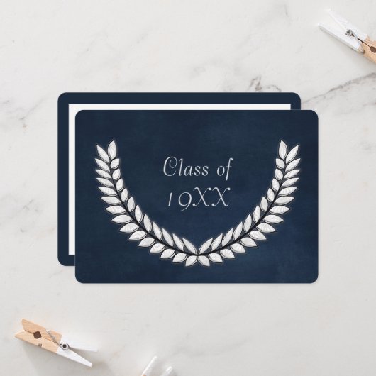 Klassenreünie met Silver Laural Kaart (Voorkant / Achterkant in situ)