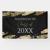 Klassenuion zwart en goud spandoek (Horizontaal)