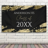 Klassenuion zwart en goud spandoek