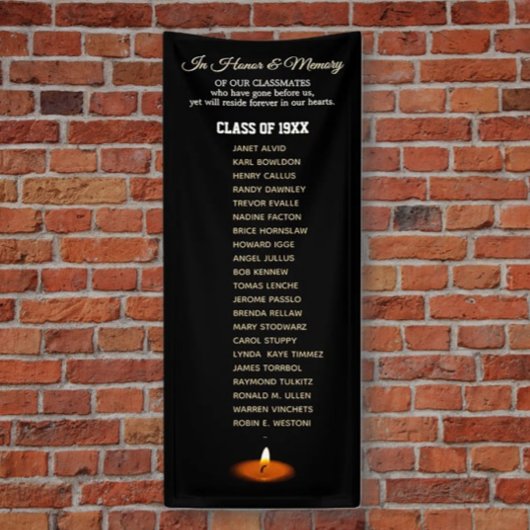 Klassereünie-herdenking Verticaal Spandoek