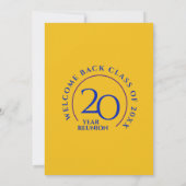 Klassereünie van de Royal Blue & Gold School Kaart (Achterkant)