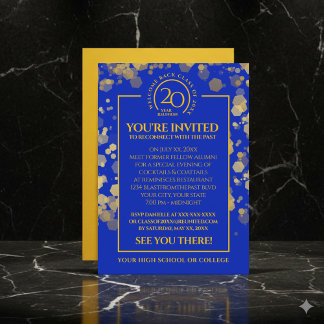 Klassereünie van de Royal Blue & Gold School Kaart
