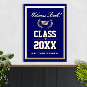 Klassereünie Welkom in Schoolkleuren Poster