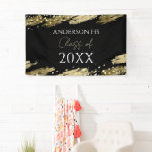 Klassereünie Zwart en Goud Spandoek (Insitu)