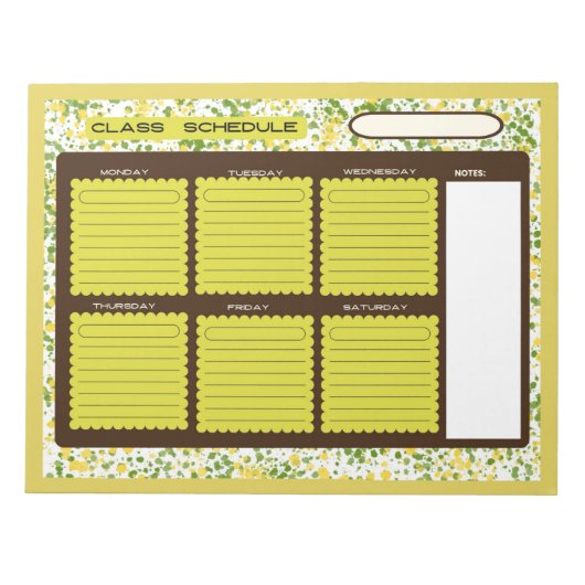 Klasseschema Notitieblok (Voorkant)