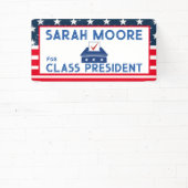 Klassestemming" Blauw en rood Verkiezingsschool Spandoek (Insitu)