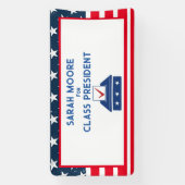 Klassestemming" Blauw en rood Verkiezingsschool Spandoek (Verticaal)