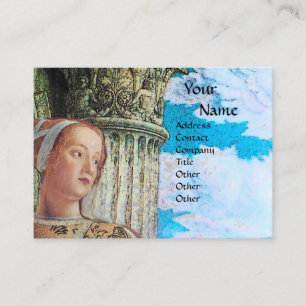 KLASSIC BEAUTY MONOGRAM, antiek helderblauw Visitekaartje