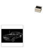 **KLASSIC CAR LOVER** WORD STEMP RUBBERSTEMPEL (Gestempeld)