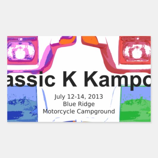 Klassic K kampout VI 2013 Rechthoekige Sticker (Voorkant)