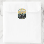 Klassic_Kampout Ronde Sticker (Tas)