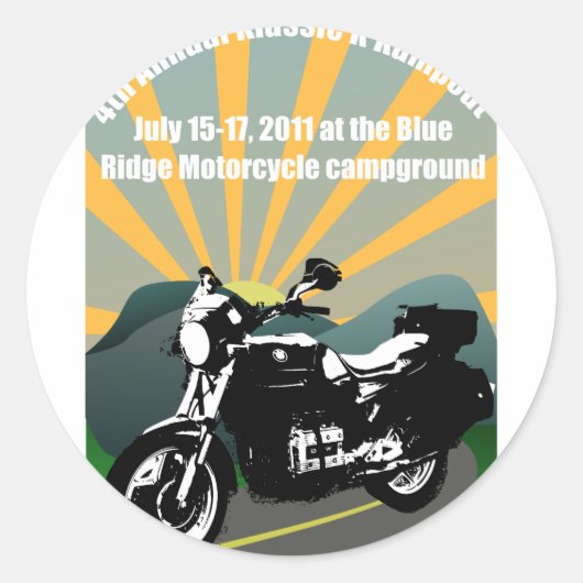 Klassic_Kampout Ronde Sticker (Voorkant)