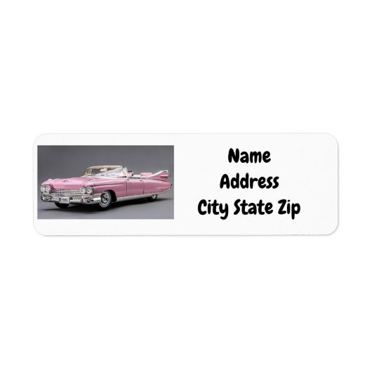 *** KLASSIC PINK CADILLAC** ADRESETIKET ETIKET (Voorkant)