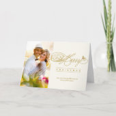 Klassic script voor fijne kerst feestdagen kaart (Voorkant)