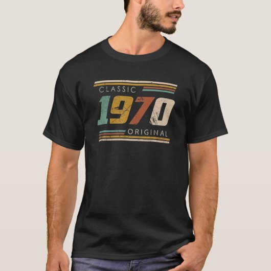 Klassiek 1970 origineel t-shirt (Voorkant)