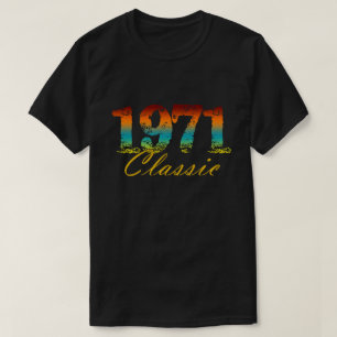 Klassiek 1971 T-shirt geboren in 1971 Birthday Gif