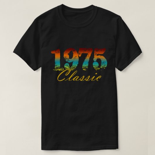 Klassiek 1975 T-shirt geboren in 1975 Birthday Gif (Design voorkant)