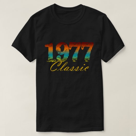 Klassiek 1977 T-shirt geboren in 1977 Birthday Gif (Design voorkant)