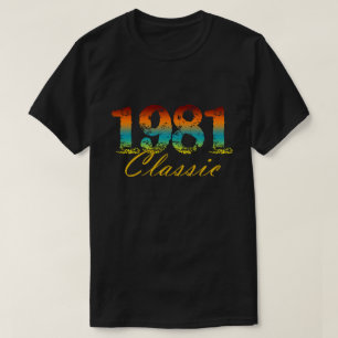 Klassiek 1981 T-shirt geboren in 1981 Birthday Gif